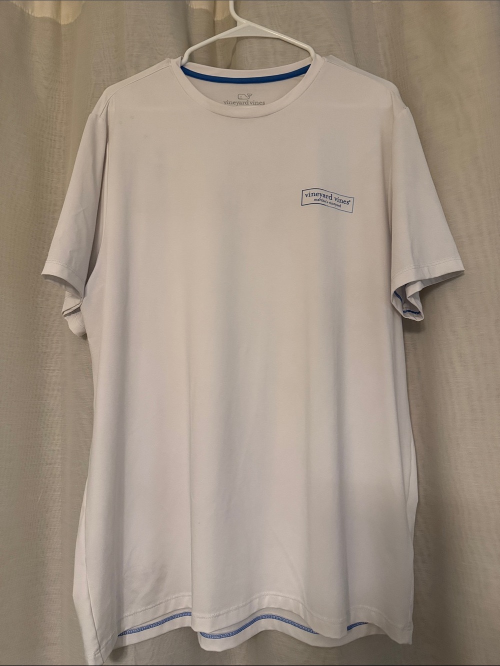 Vineyard Vines Performance Men's Light Blue Trim Short Sleeve Tee